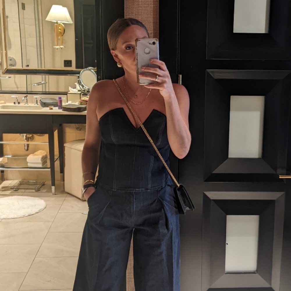 Zara denim corset Size Medium